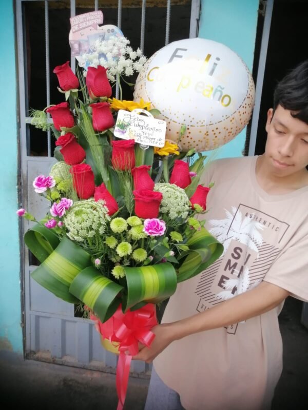 Arreglo Romance rosas rojas