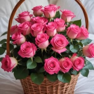Canasta rosa Rabanito