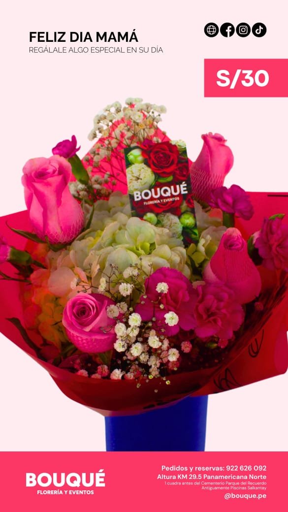 Ramo Rosado para Mamá – Día de la Madre con Amor